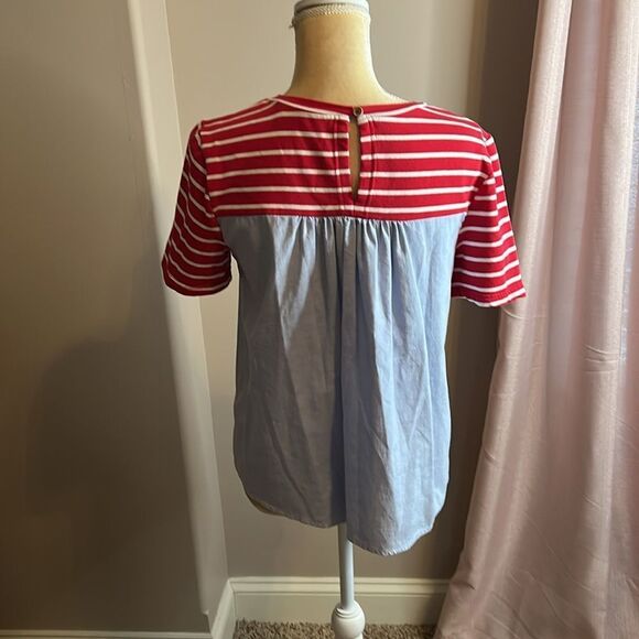 GUC Anthropologie Elias Striped Short Sleeve
Peplum Top (size Small) - Picture 8 of 8